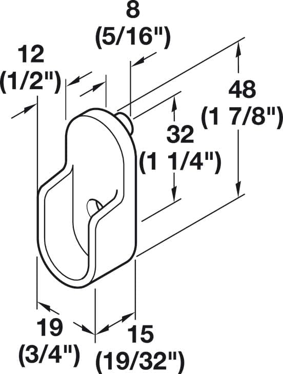 Top Shelf Hardware Oval Closet Rod With End Supports That Have Dual Rear Facing 5Mm Pins (Oil Rubbed Bronze, 24'' Wide Space)