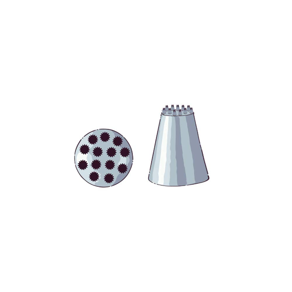 Restaurantware Pastry Tek Piping Tip 1 Multi Opening Pastry Tip - #234 Reusable Stainless Steel Icing Tip Dent-Resistant Decorat