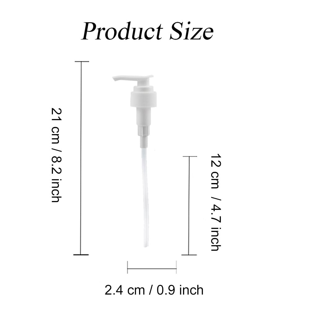 12 Pcs White Plastic Soap Dispenser Pump Replacement Lotion Pump Heads for 24/410 Threaded Neck Bottles Compatible with Soap Lot
