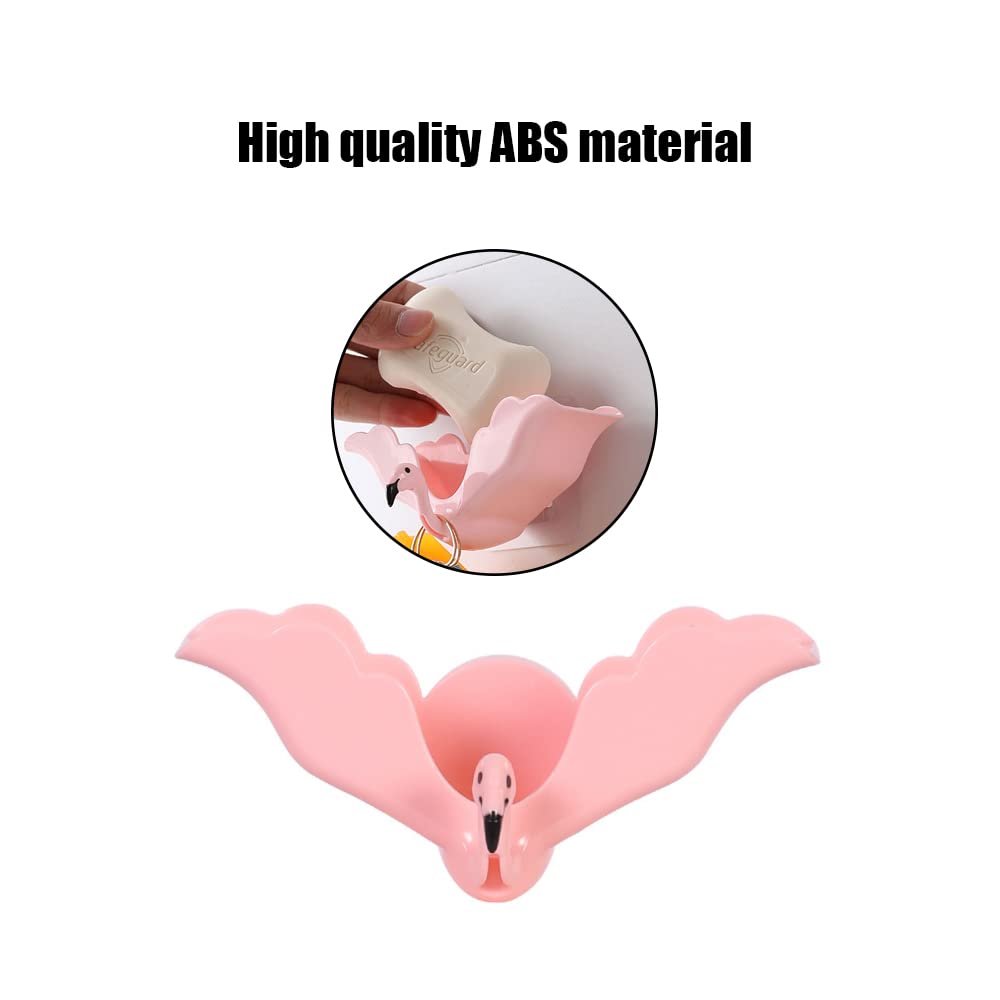 Soap Dish Flamingo Soap Box Wall Mounted Soap Holder For Home Kitchen Bathroom Shower