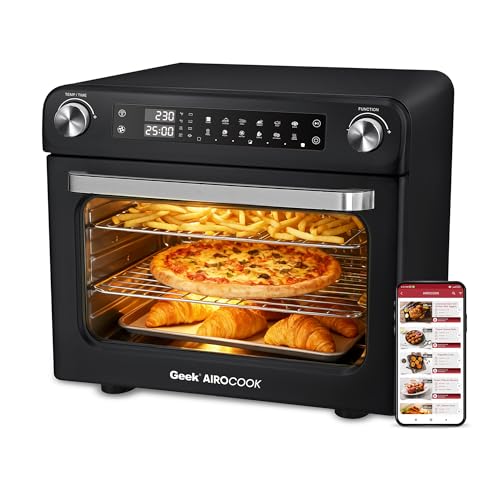 Geek Airocook Magnix 36 Litre Large Air Fryer Oven | Stainless Steel Otg | Grill, Bake, Toast, Rotisserie, Air Fry With 85% Less