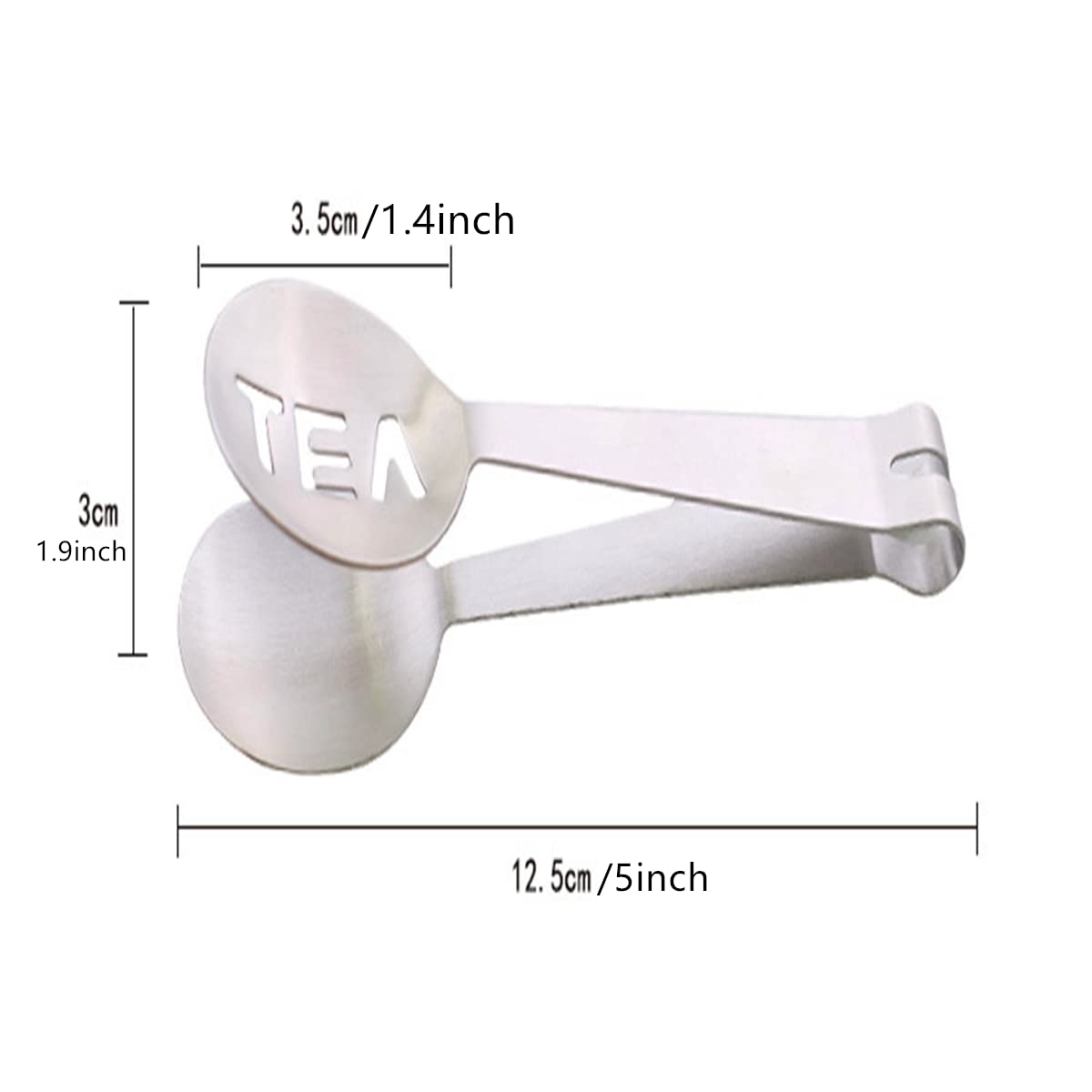 Tea Bag Squeezer, 2Pcs Stainless Steel Tea Bag Spoon, Teabag Tong Strainer Holder For Loosing Leaf, Gripping Ice Cube, Sugar (Si