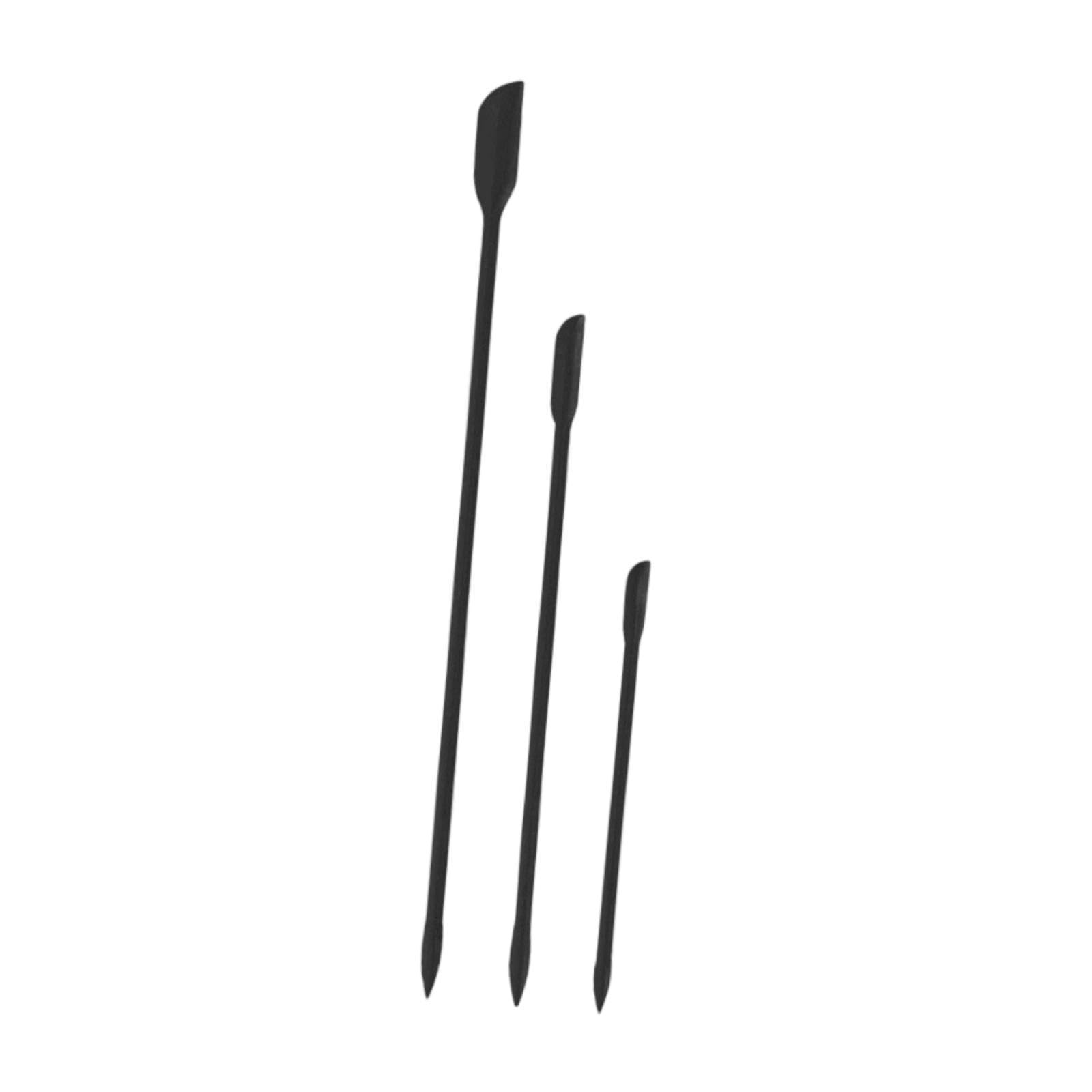 Ecomistiq 3Pcs Silicone Spatula Nonstick Butter Mixer For Bottle Ketchup Peanut Butter Black | Cooking Utensils | Kitchen Tools 