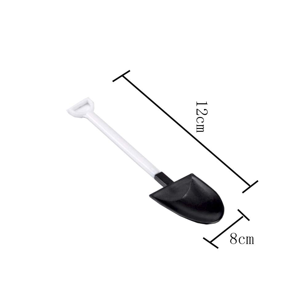 50 Pieces Disposable Plastic Ice Cream Dessert Spoons Plastic Shovel Shape Dessert Spoon Mini Ice Cream Plastic Shovel Spoon Pud