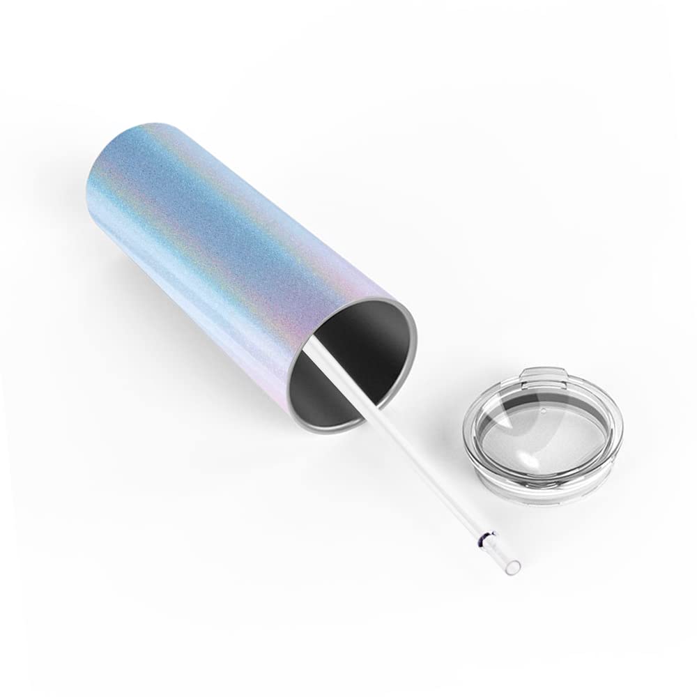 Cuptify Boss Lady Skinny Tumbler With Lid And Straw Laser Engraved On Cotton Candy Glitter 20 Oz Insulated Stainless Steel Birth