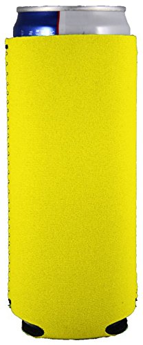 Blank Neoprene Slim Can Coolie (1, Yellow)