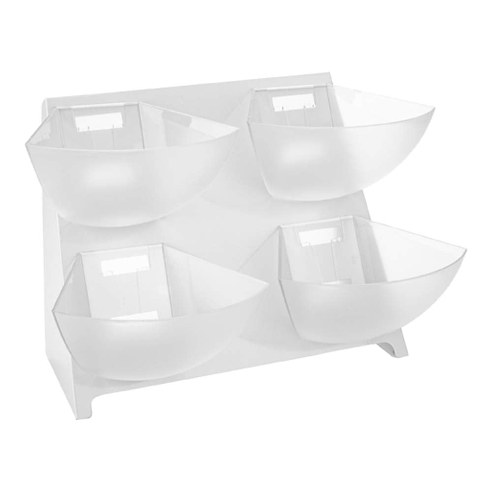 Restaurantware Met Lux 15.4 X 13.4 X 14.6 Inch Coffee Accessory Caddy 1 Premium Coffee And Condiment Organizer - 4 Compartments