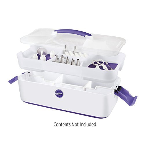 Wilton Decorator Preferred Cake Decorating Tool Caddy - White/Purple, Model 409-3077, Essential for Cake Decorating