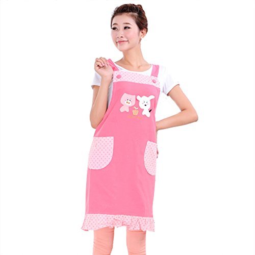 Ubersweet Pink, Onesizeoffer Sleeveless Apron Pig Pet Coffee Shop Work Wear Apron Overalls