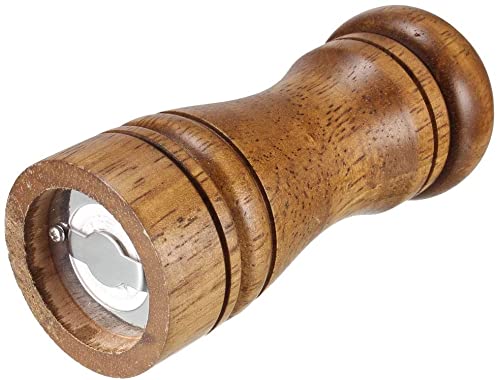 Utoolmart Wooden Pepper Mills Shaker, 5 Inch Pepper Grinder And Salt Shaker Set With Adjustable Coarseness For Seasoning Meal Pr