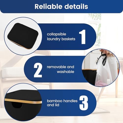 Laundry Basket With Lid, 120L Clothes Hamper For Laundry Basket, Laundry Hamper Organizer For Bedroom, Laundry Room, Dirty Cloth