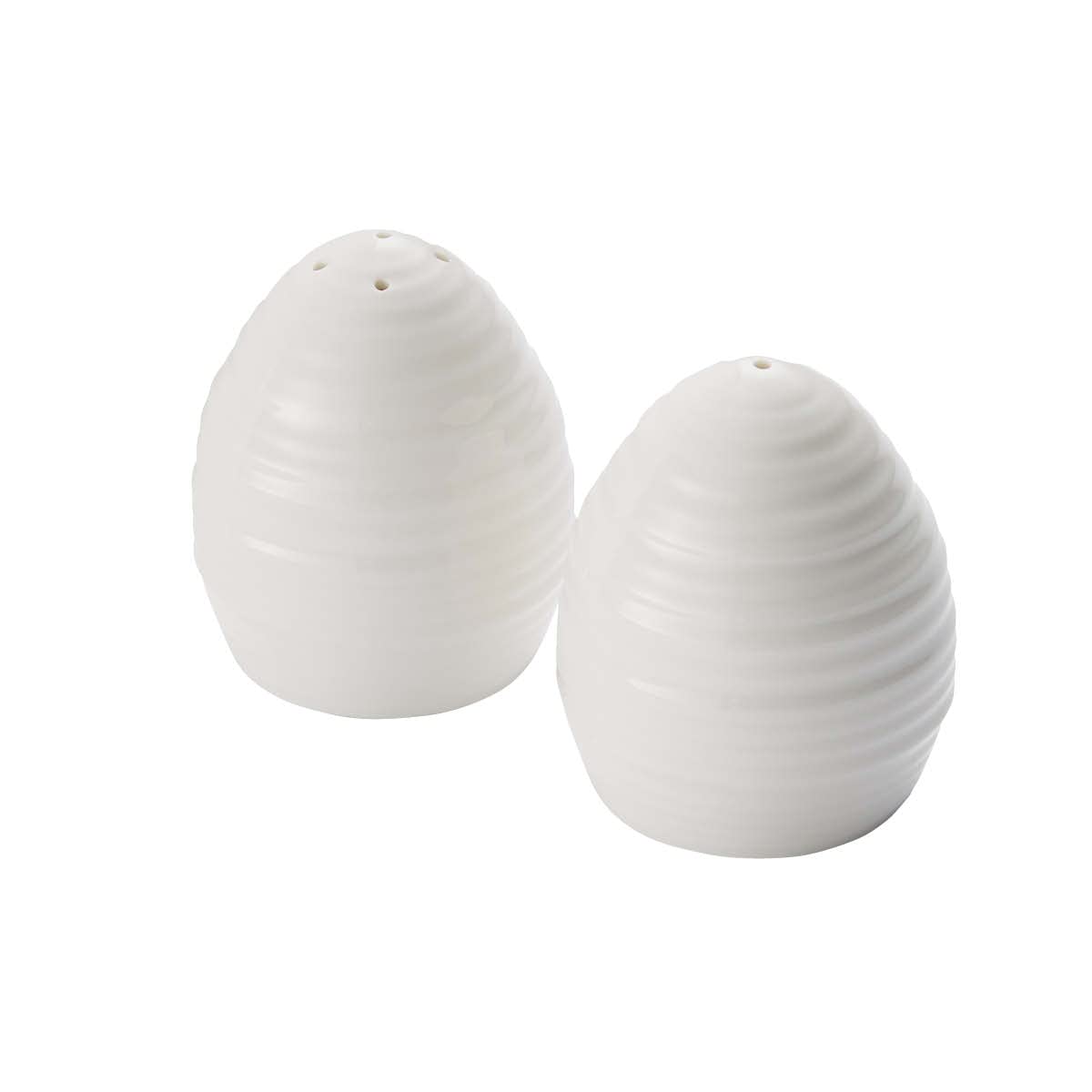Portmeirion Sophie Conran White Salt and Pepper Set | Salt and Pepper Shakers for Kitchen and Tabletop | Made from Fine Porcelai