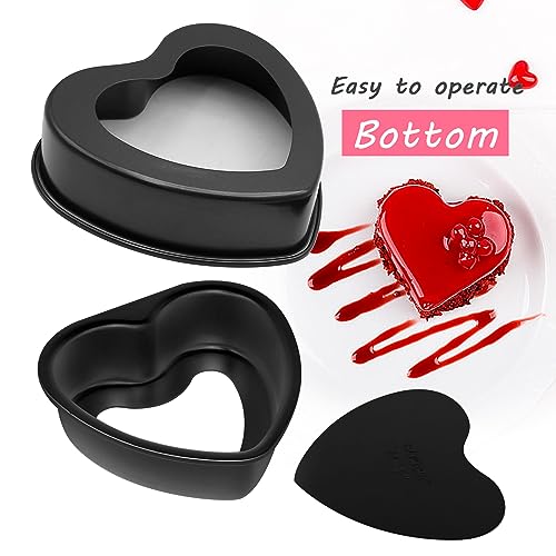 Saihisday 10Inch Heart Shaped Cake Pan Diy Nonstick Baking Pan With Removable Bottom Cake Dessert Baking Mould For Kitchen, Wedd
