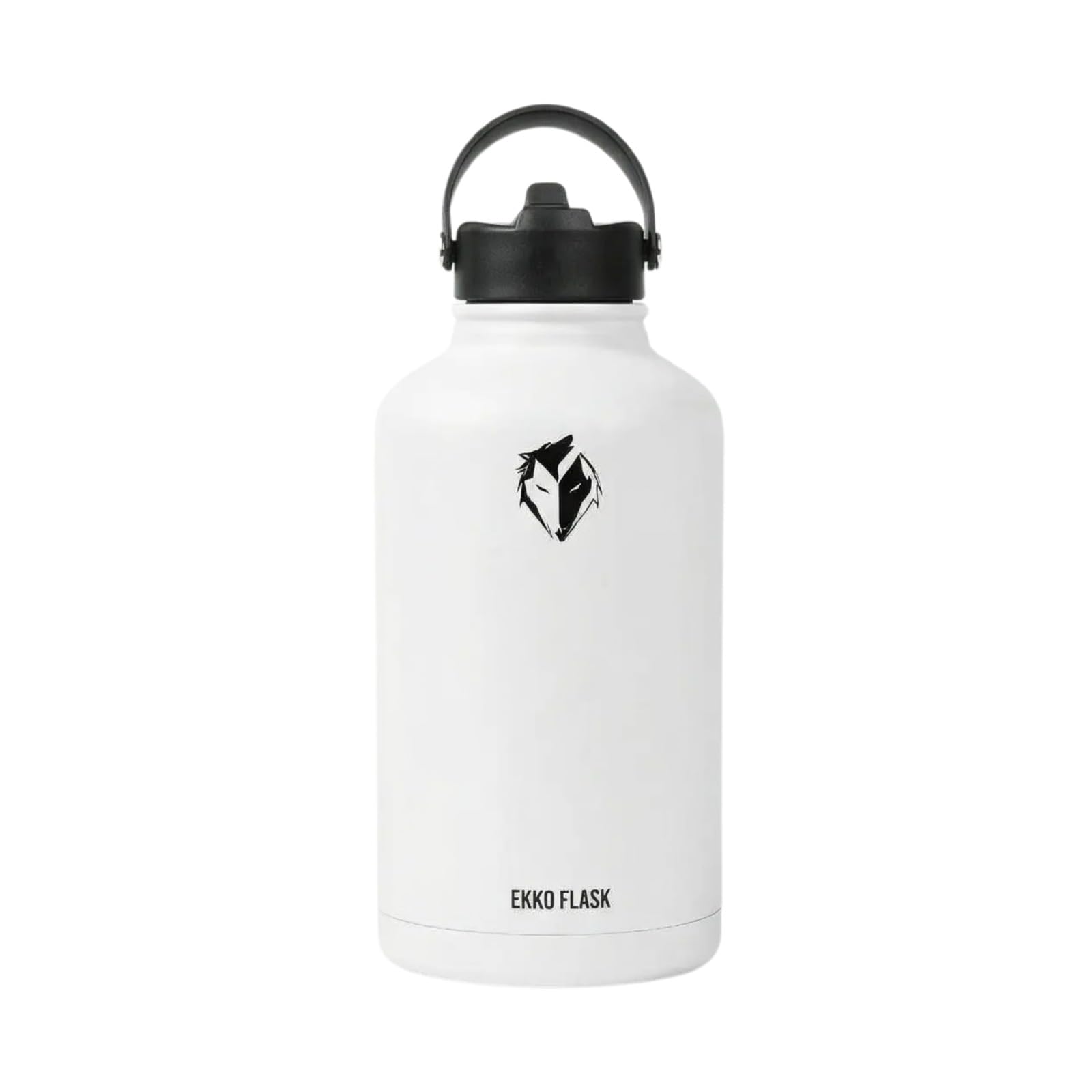 Ekkovision Ekko Flask Insulated Water Bottle, Stainless Steel, White, 64 Oz