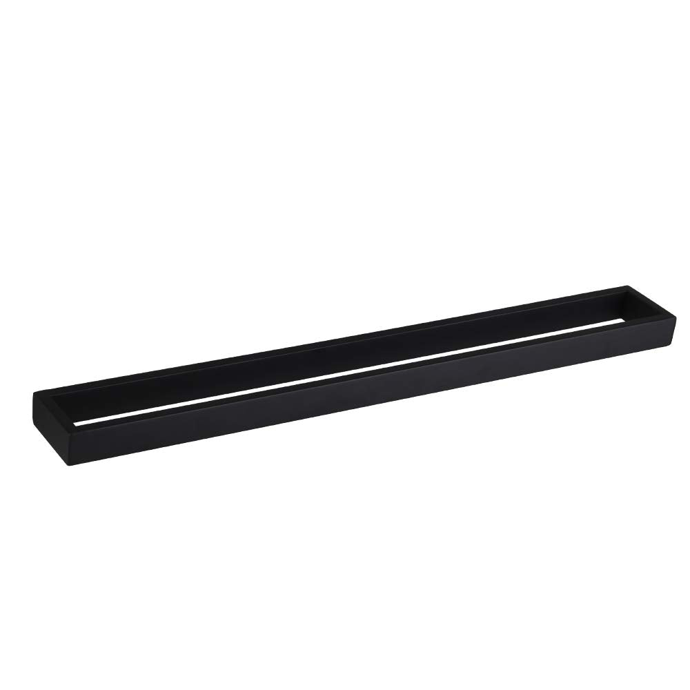 Gerzwy 24-Inch Bathroom Towel Bar Stainless Steel Bath Towel Rack Contemporary Style Wall Mount Matte Black Hg1701(60)-Bk