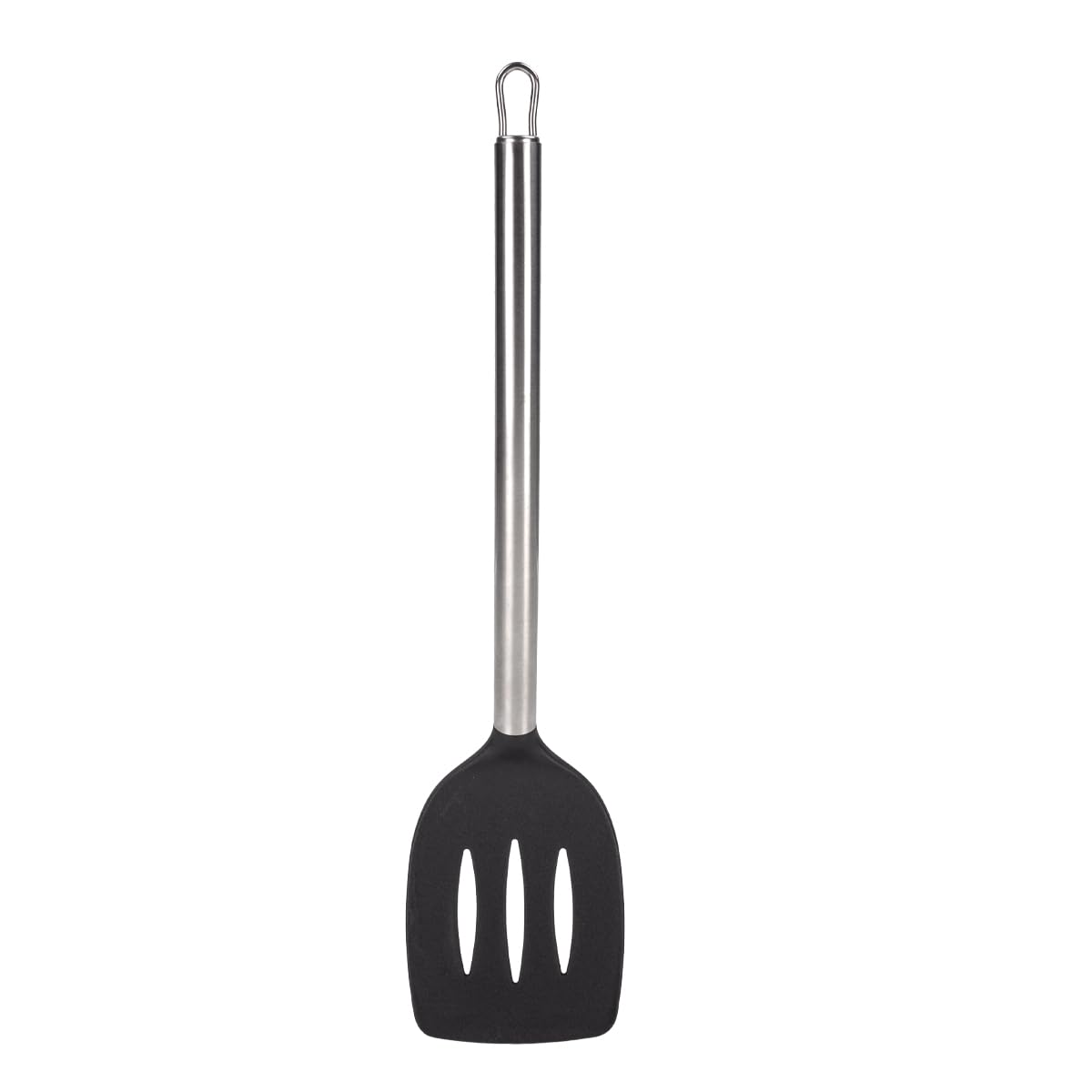 Home Basics Slotted Spatula Stainless Steel Vista Collection Kitchen Tools, Black