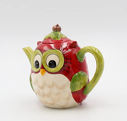 Cosmos Gifts Ceramic Owl Teapot, 6-Inch