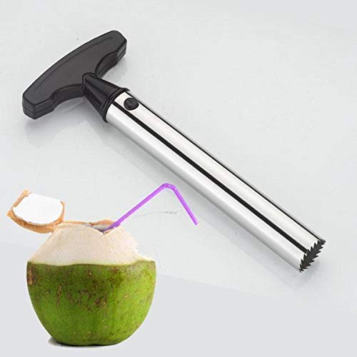 Ateto Stainless Steel Young Water Punch Tap Drill Straw Hole Open Coconut Tool Opener