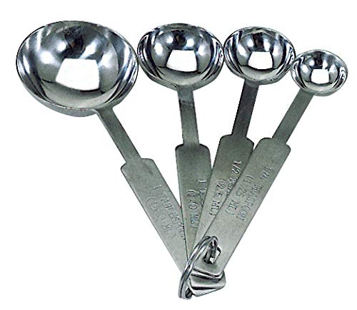 Update International Mea-Spdx Stainless Steel Measuring Spoon Set - Heavy Gauge