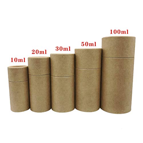 Glasstore Empty Kraft Paper Jar Tube Cardboard Boxes,Essential Oil Bottle Packaging Box Gift Paper Tube Packing Box With Lid Rou