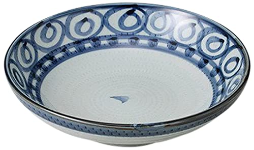 Set of 10, Round Crest Tochili 7.0 Udon Dish, 8.3 x 2.2 inches (21 x 5.7 cm), 23.5 oz (700 g), Noodle Dish, Restaurant, Japanese