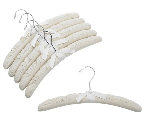 Only Hangers Natural Canvas Padded Hangers W/Chrome Hook