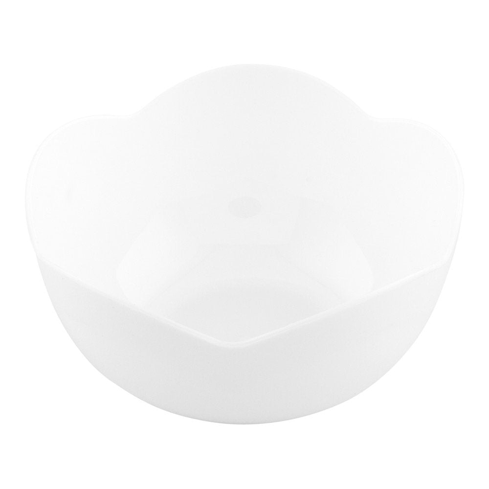 Restaurantware 2 Ounce Disposable Dessert Cups 100 Mini Appetizer Cups - Flower Shape Attractive White Plastic Mini Ice Cream Bo