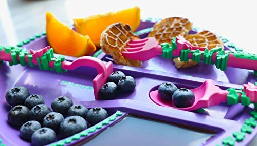 Constructive Eating - Toddler Utensils Made in USA - Silverware for Toddlers - Utensils for Kids - Constructive Eating Fork and