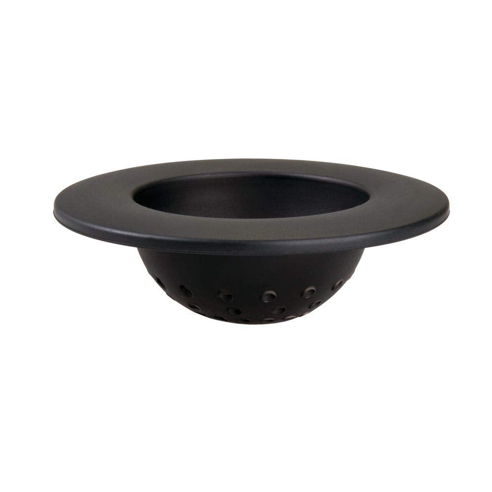 Idesign Bpa-Free Flexible Silicone Kitchen Sink Strainer, 4.3'' X 4.3'' X 1.4'', Black