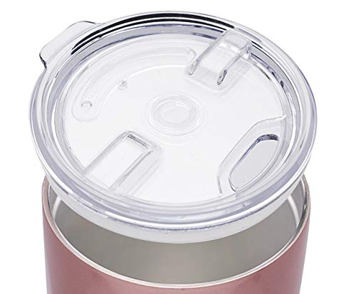 Rose Gold Double Wall Vacuum Insulated Stainless Steel Tumbler Travel Mug Hair Stylist Miracle Worker Job Title Funny (Skinny 20