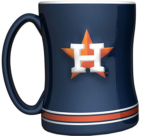 Mlb Houston Astros Coffee Mug14Oz Sculpted Relief, Team Color, 14 Ounce