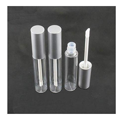 10 Pcs 10Ml Silver Cap Reusable Empty Lip Gloss Balm Tube Bottle Container Vials