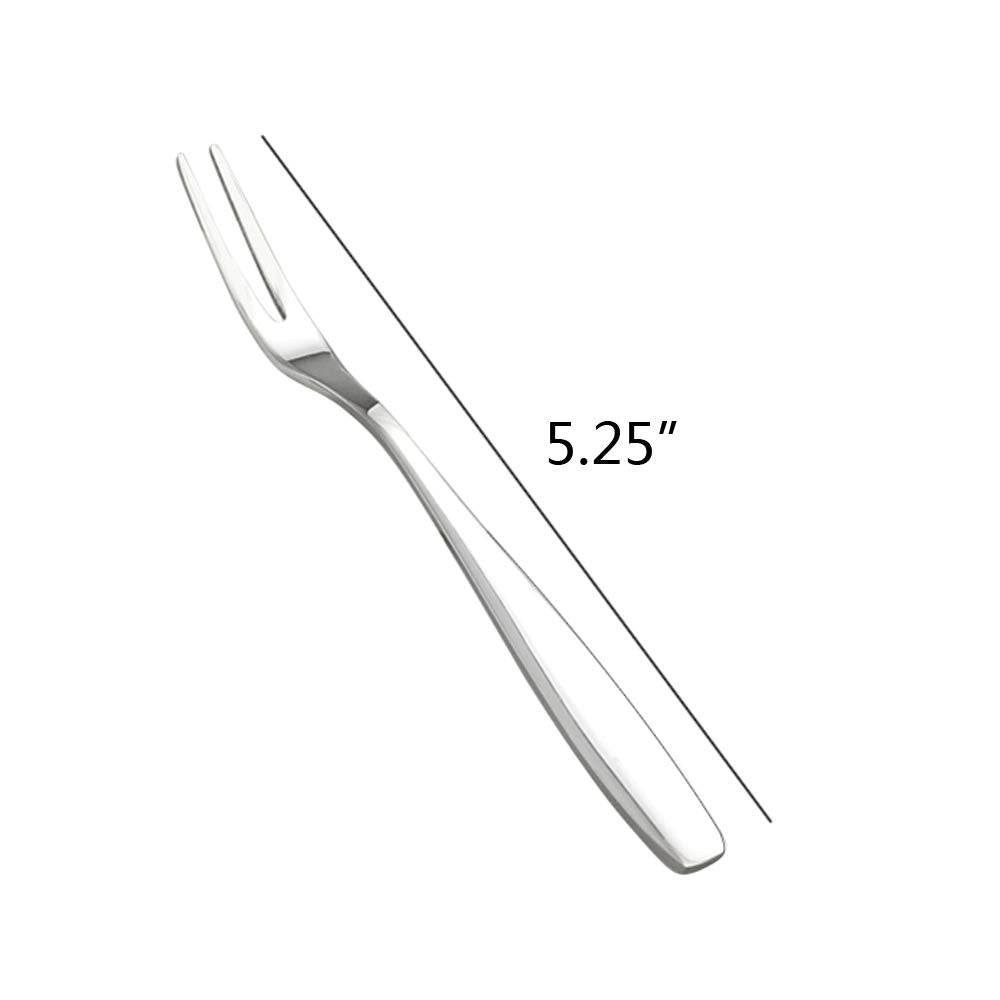 Ggbin 12-Piece Mini Cake Forks, Stainless Steel Fruit Forks, Mini Dessert Forks