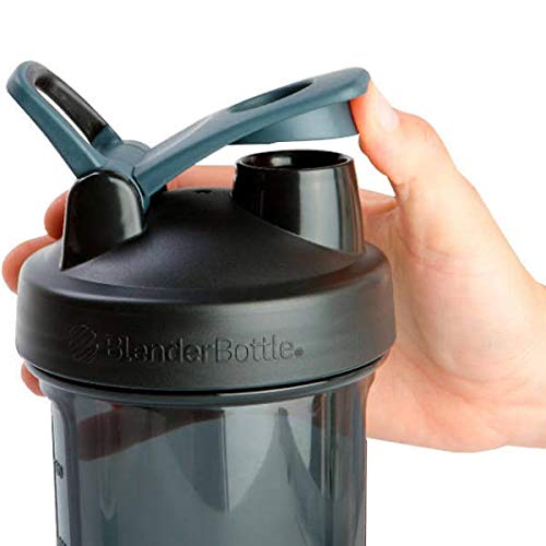 Blenderbottle Pro Series Shaker Bottle Blenderball Rounded Base With Spoutguard, 24 Ounce, 2-Pack (Black - Orange)