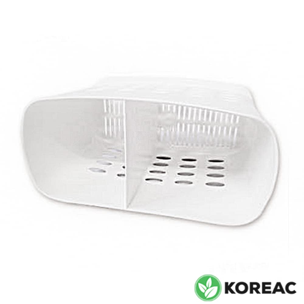 Koreac_ Kitchen Storage Chopsticks Holder Basket For Dishwashers L6.3    X H5.3    X W3    Plastic Drain Rack/Capacity 2 Divided