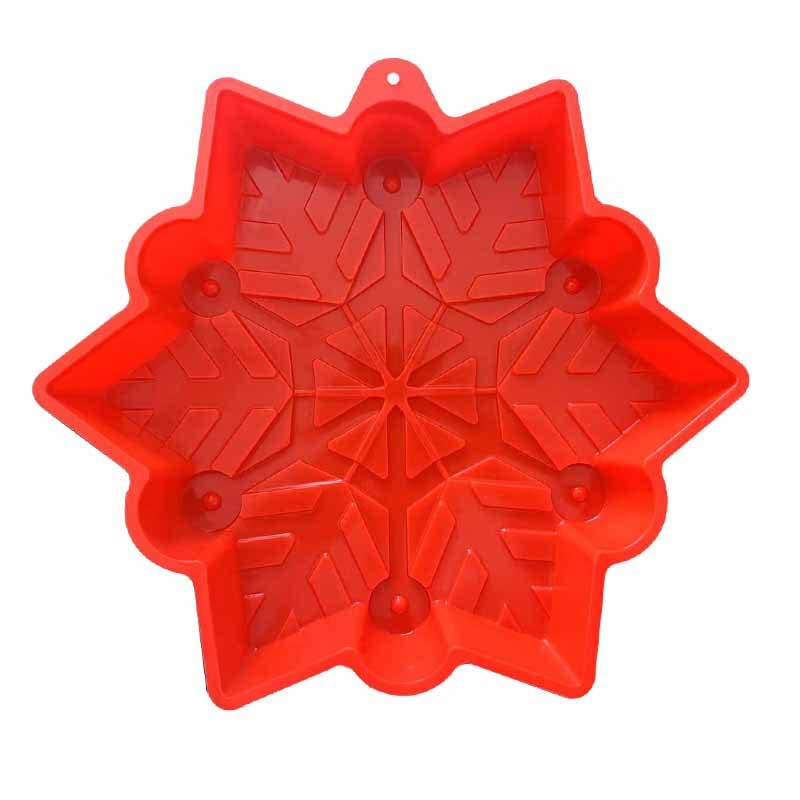 Zavaca - 3D Large Christmas Snowflake Cake Mold For Baking Non-Stick Shapes Cake Pan (Random Color)