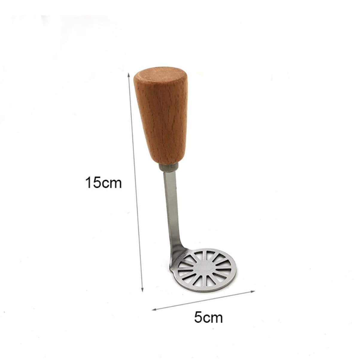 Mini Potato Masher,Avocado Masher With Wood Non Slip Handle,Stainless Steel Masher Kitchen Tool