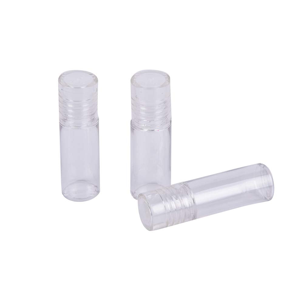 Yiphates 20Pcs Mini Clear 3ml Loose Powder Container Plastic Bottle Empty Cosmetic Sifter Loose Powder Jars Container Refillable Bottle