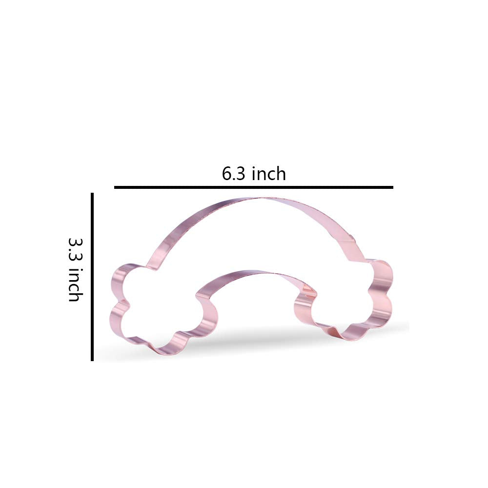 6.3 Inch Large Rainbow Cookie Cutter - Copper