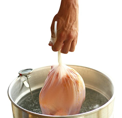 Poultry Shrink Bags - 100 Clear 10'' X 16'' For Whole Chickens Or Rabbits W/ 100 Zip Ties Included / 2.5 Mil Freezer Safe Commer