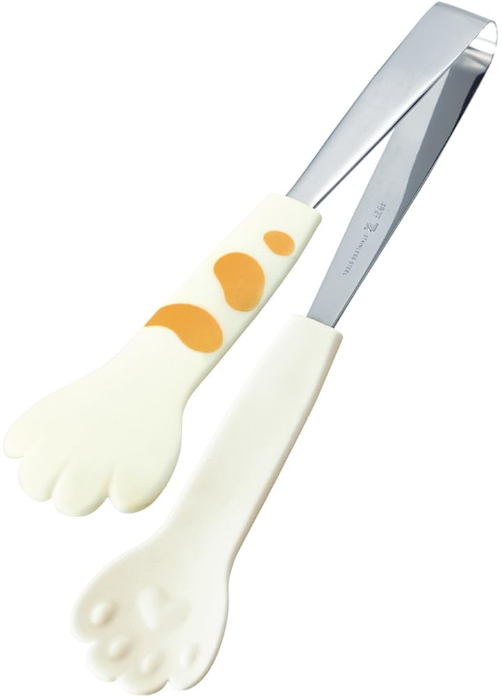 Miya Catch Cat Tongs, 9.5-Inch, White