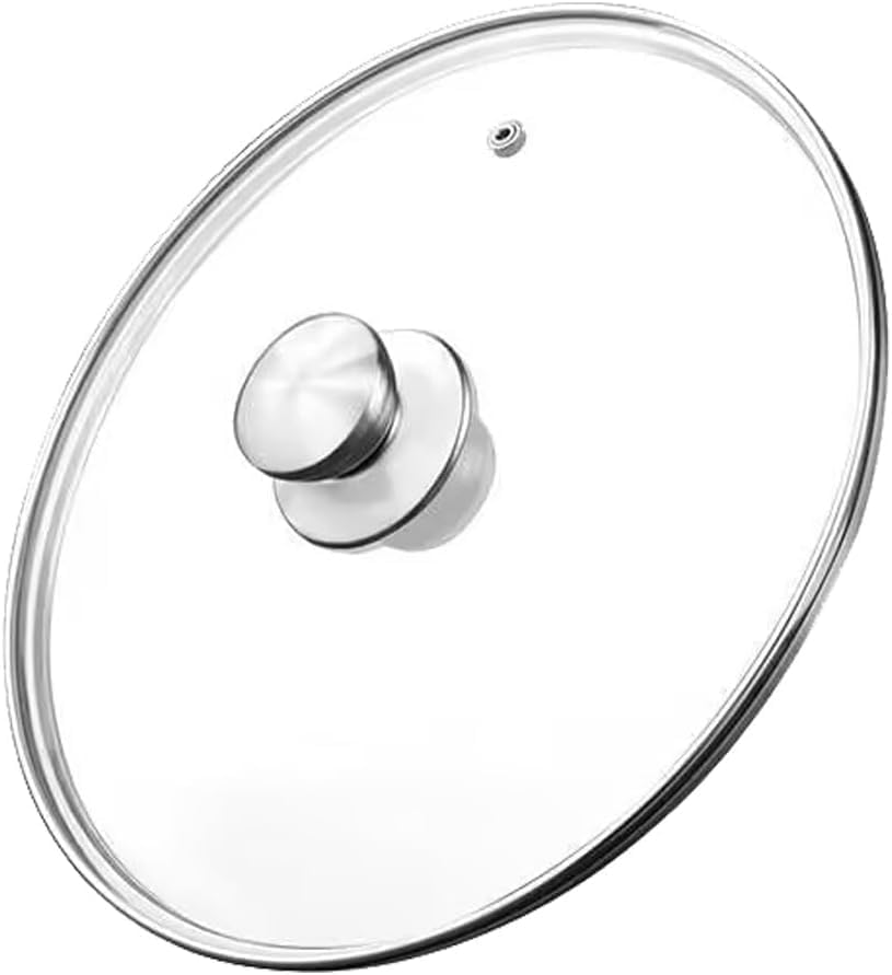 VONOTO Glass Lid for Frying Pan 10 inch, Wok Skillets with Stainless Steel Rim (10 inch)