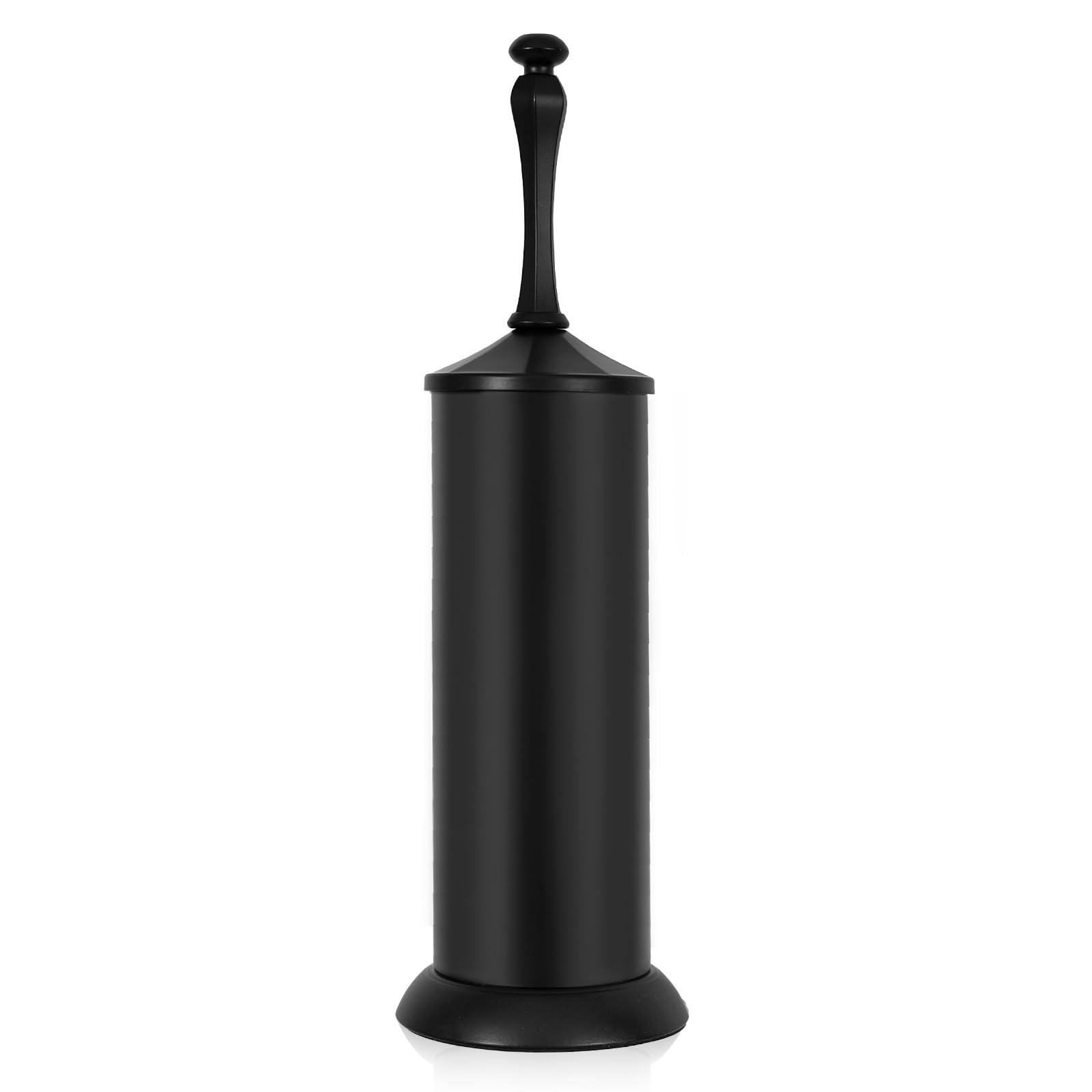Black Toilet Brush and Holder,Extra Long Handled Toilet Brush for Bathroom,Stainless Steel Heavy Duty Toilet Bowl Brush,Deep Cle