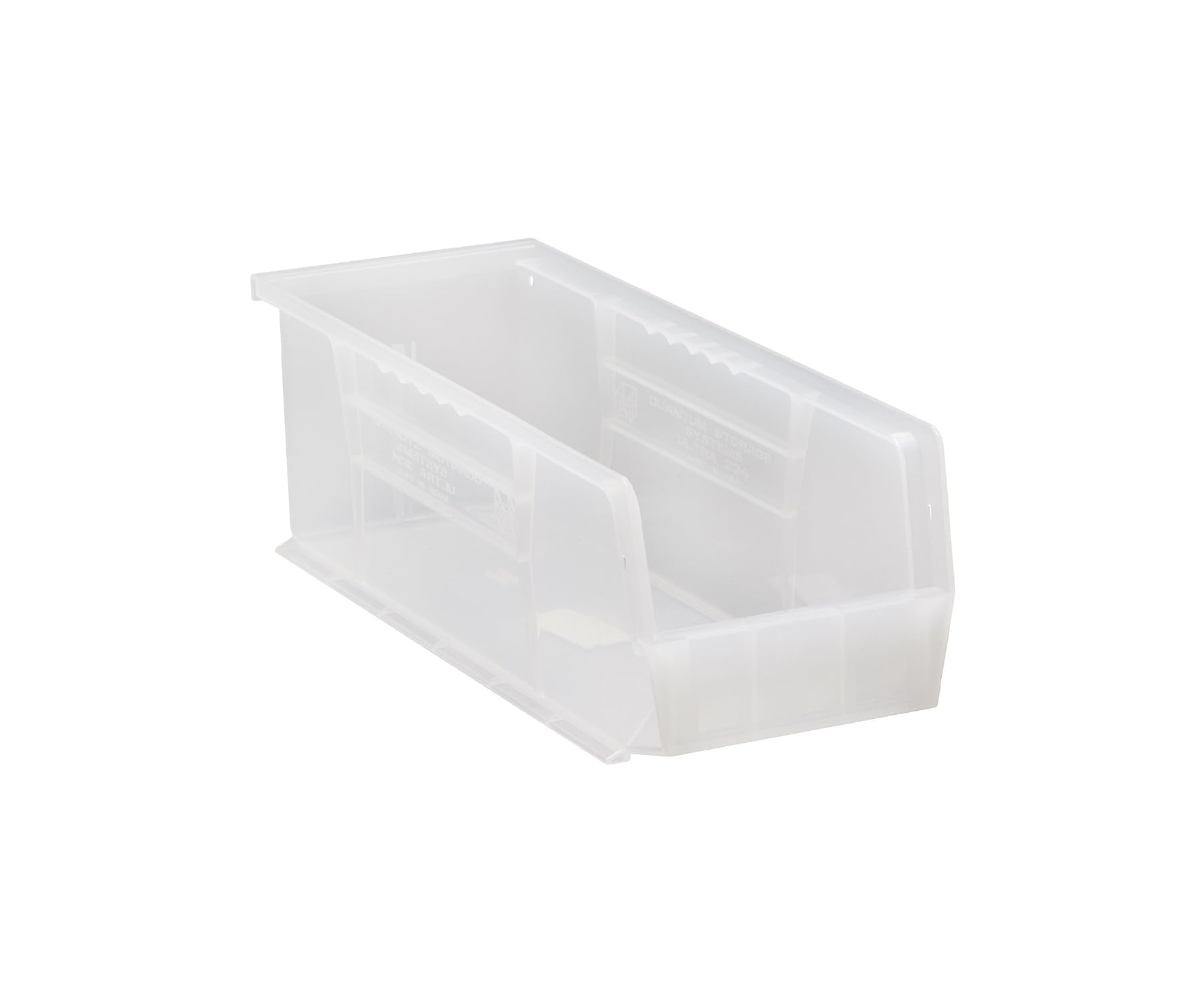 Bin, Stacking Or Hanging, 5-1/2W X 14-3/4D X 5H, Front/Back/Side Grips, Anti-Slide Lock, (1) Divider Slot, Rear Hanger, Molded-I