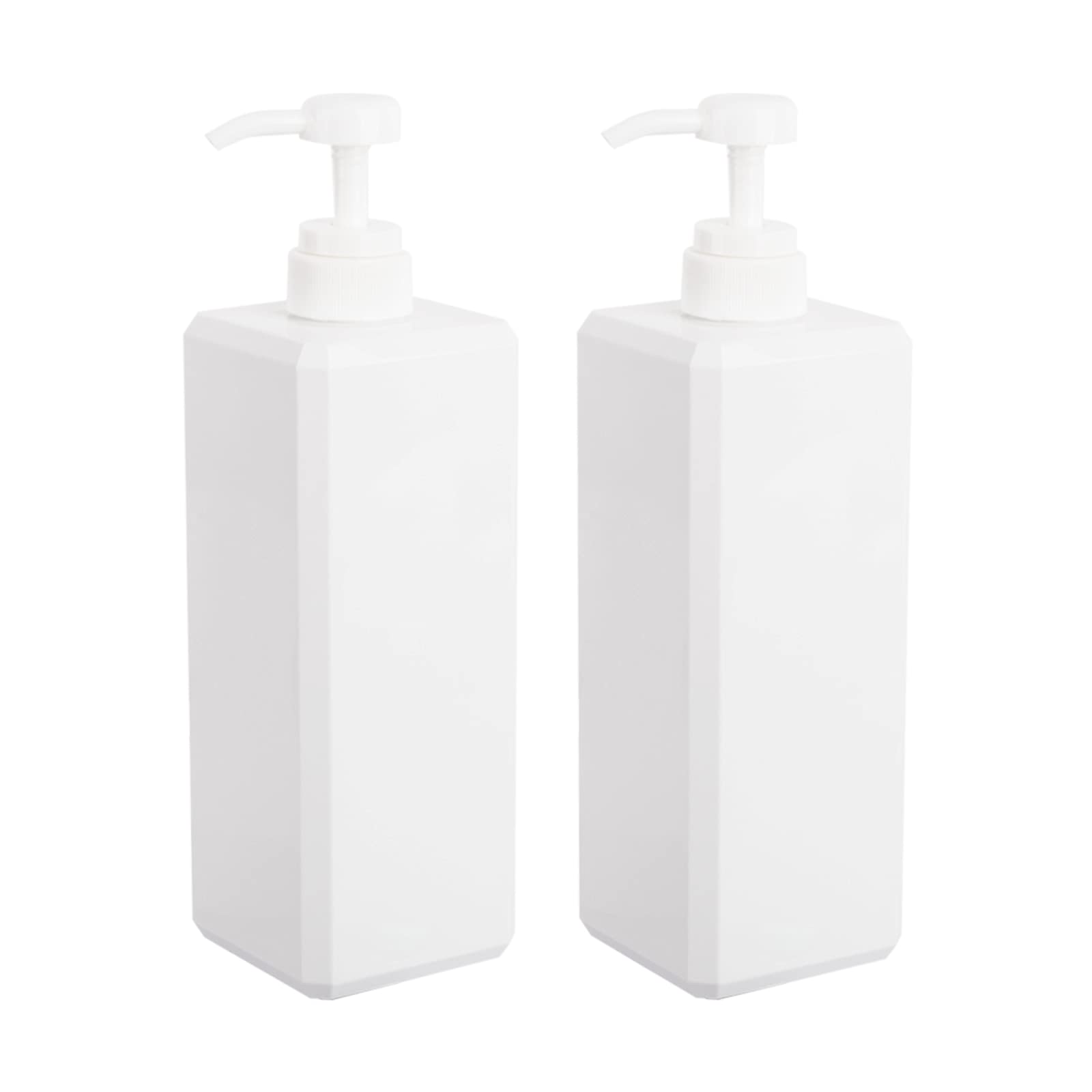 Pump Bottle, Refillable Plastic Empty Lotion Soap Dispenser Liquid Container For Bathroom Shampoo And Body Wash, 32Oz/1L White 2