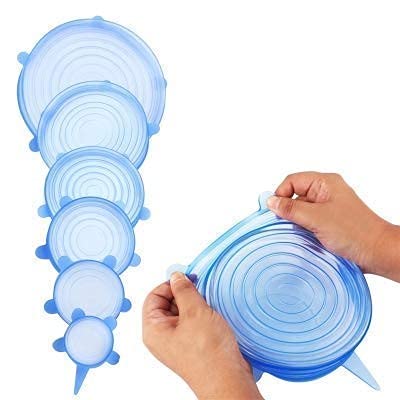 Khodal Silicone Lid Set, Silicon Lids for Containers, Silicon Stretchable Lids, Silicone Lids and Cover Set  Multicolor
