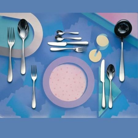 Alessi ''Nuovo Milano'' 60-1/2-Inch Pastry Fork, Set Of 6
