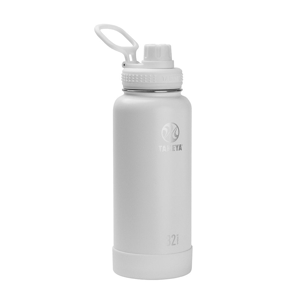 Takeya Actives 32 Oz Vacuum Insulated Stainless Steel Water Bottle With Spout Lid, Premium Quality, Arctic