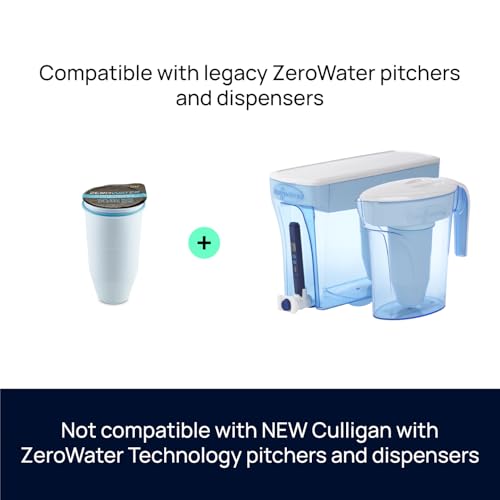 ZeroWater 52-Cup Ready-Read 5-Stage Water Filter Dispenser with Instant Read Out - 0 TDS for Improved Tap Water Taste - NSF Certified to Reduce Lead  Chromium  and PFOA/PFOS