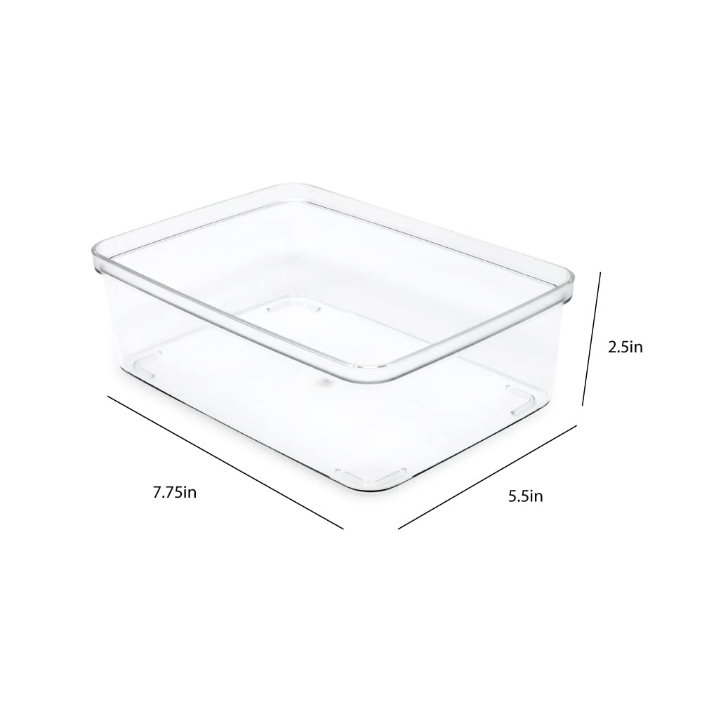 Isaac Jacobs 5-Pack Small Clear Storage Bins (5.5